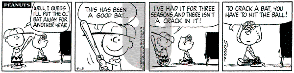 Peanuts on Friday September 3, 1976 Comic Strip