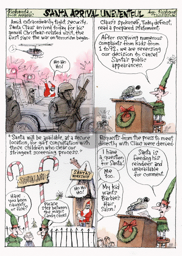 Richard's Poor Almanac on Thursday December 3, 2015 Comic Strip
