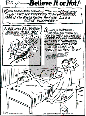 Ripley's Believe It or Not on Friday March 15, 2002 Comic Strip