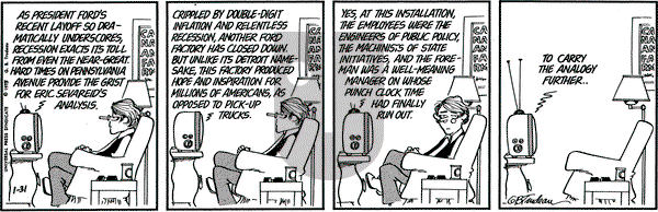 Doonesbury on Friday January 31, 1975 Comic Strip