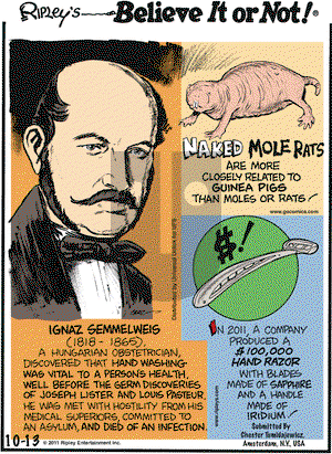Ripley's Believe It or Not on Thursday October 13, 2011 Comic Strip