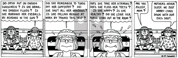 Cathy Classics on Thursday August 22, 1996 Comic Strip