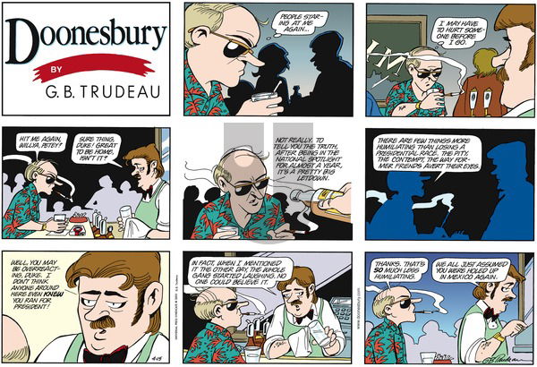 Doonesbury on Sunday April 15, 2001 Comic Strip