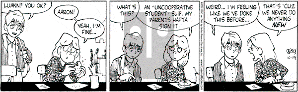 Luann on Saturday October 19, 2002 Comic Strip