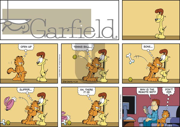 Garfield on Sunday April 20, 2025 Comic Strip