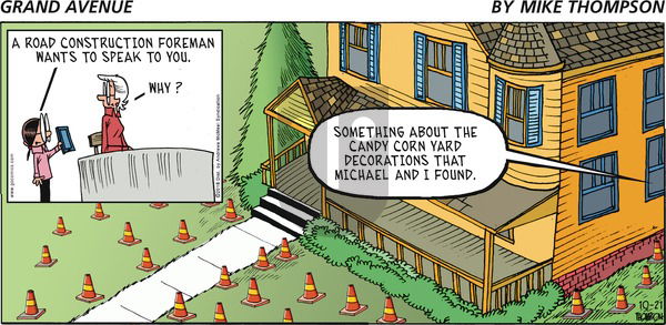 Grand Avenue on Sunday October 21, 2018 Comic Strip