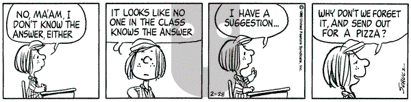 Peanuts - Thursday February 28, 1980 Comic Strip