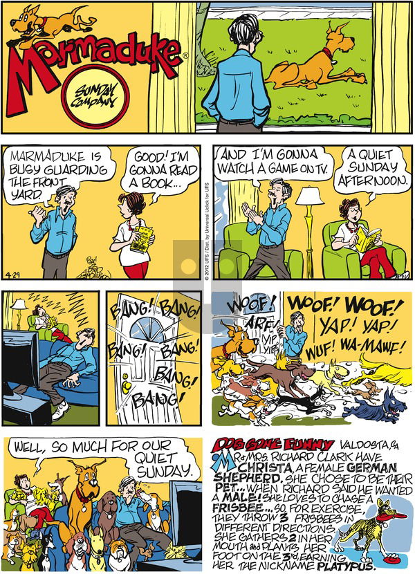 Marmaduke on Sunday April 29, 2012 Comic Strip