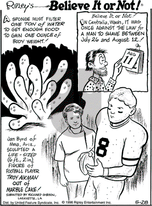 Ripley's Believe It or Not on Tuesday May 28, 1996 Comic Strip