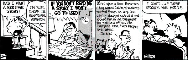 Calvin and Hobbes - Tuesday August 19, 1986 Comic Strip