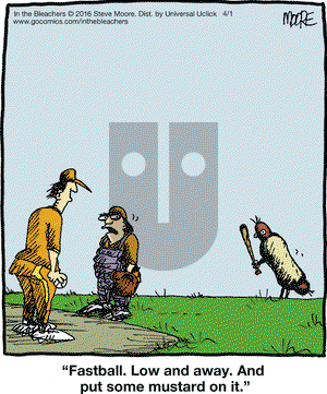 In the Bleachers on Friday April 1, 2016 Comic Strip