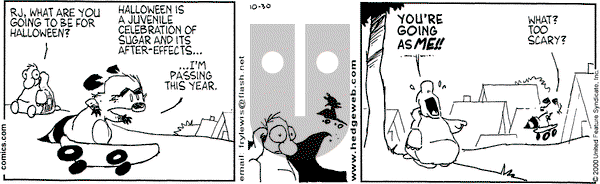 Over the Hedge on Monday October 30, 2000 Comic Strip