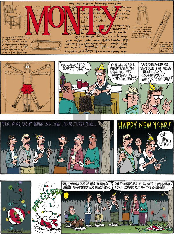 Monty on Sunday December 31, 2017 Comic Strip