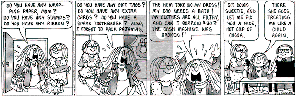 Cathy Classics on Friday December 24, 1993 Comic Strip