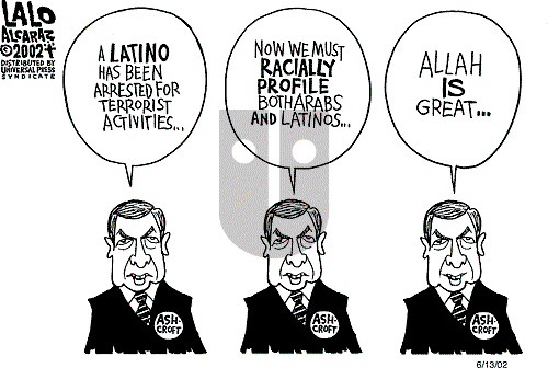 Lalo Alcaraz on Thursday June 13, 2002 Comic Strip