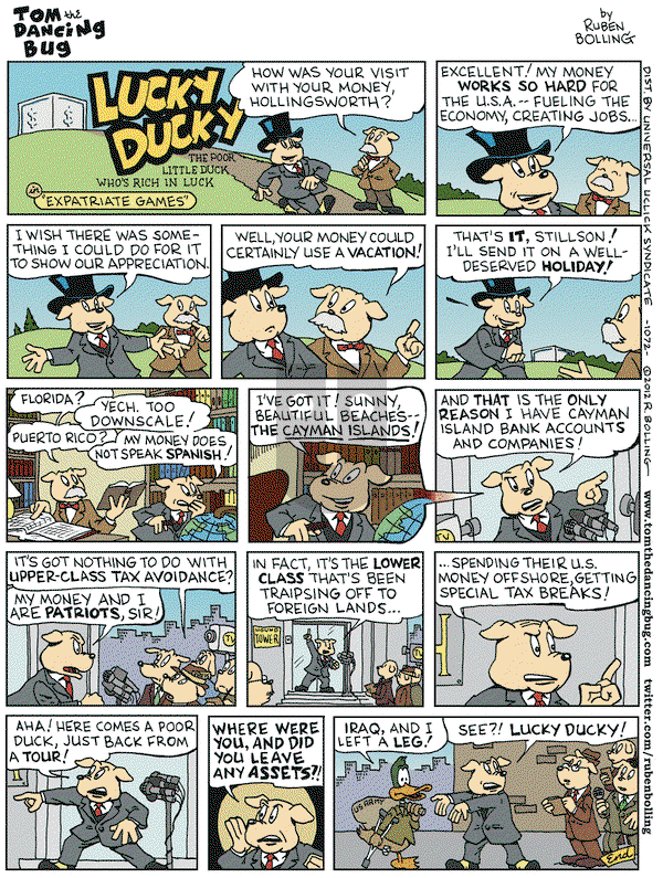 Tom the Dancing Bug on Friday January 27, 2012 Comic Strip