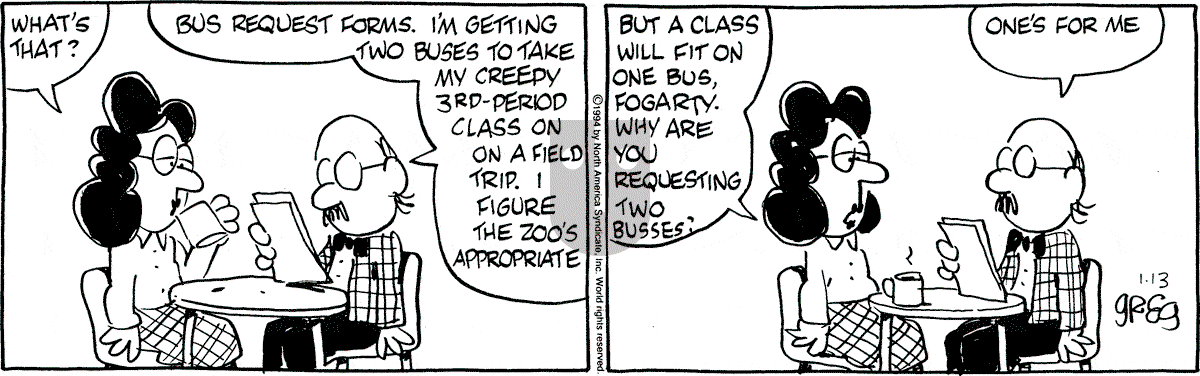 Luann - Thursday January 13, 1994 Comic Strip