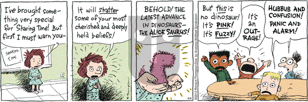 Cul de Sac on Tuesday April 4, 2017 Comic Strip