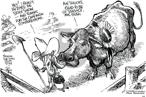 Pat Oliphant on Tuesday March 9, 2004 Comic Strip