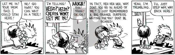 Calvin and Hobbes on Wednesday March 22, 1995 Comic Strip