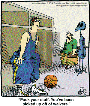 In the Bleachers on Monday December 15, 2014 Comic Strip