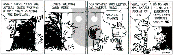 Calvin and Hobbes - Wednesday August 9, 2023 Comic Strip