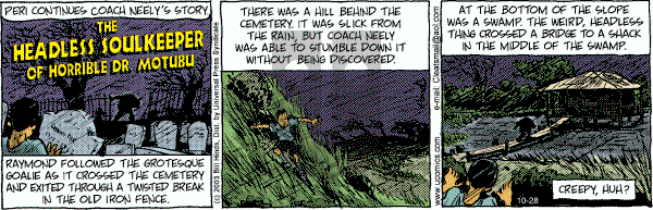 Cleats - Tuesday October 28, 2003 Comic Strip
