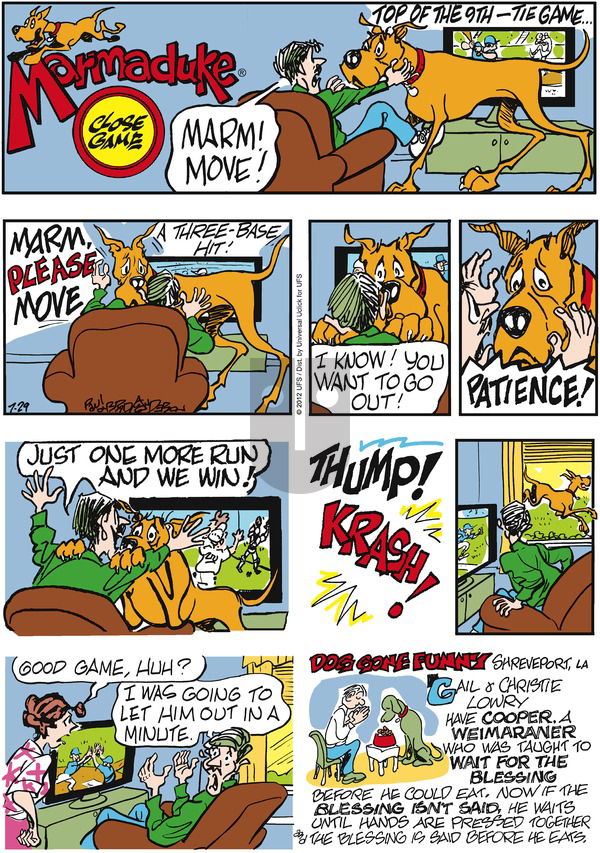 Marmaduke on Sunday July 29, 2012 Comic Strip