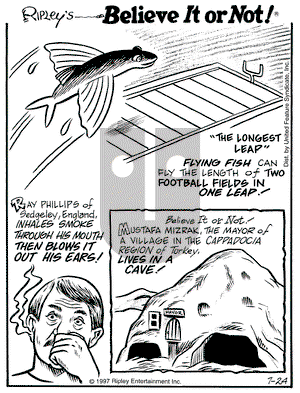 Ripley's Believe It or Not on Thursday July 24, 1997 Comic Strip