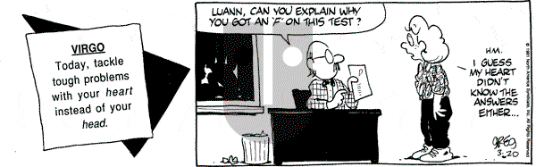 Luann on Wednesday March 20, 1991 Comic Strip