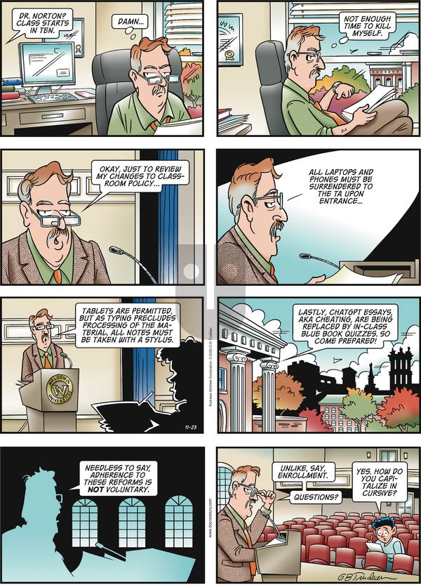 Doonesbury on Sunday November 23, 2025 Comic Strip