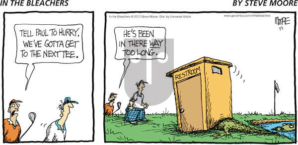 In the Bleachers on Sunday January 1, 2012 Comic Strip