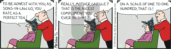 The Born Loser on Thursday February 11, 2016 Comic Strip