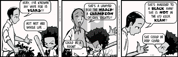 The Boondocks - Wednesday June 23, 1999 Comic Strip