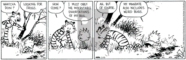 Calvin and Hobbes on Monday March 10, 2025 Comic Strip
