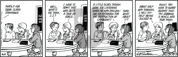 Doonesbury on Saturday September 27, 1980 Comic Strip