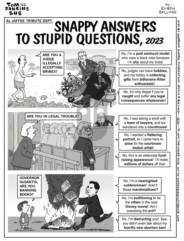 Tom the Dancing Bug - Friday April 21, 2023 Comic Strip