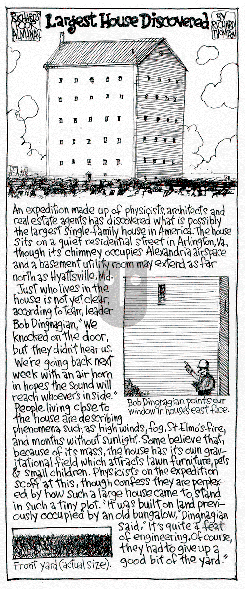 Richard's Poor Almanac on Friday February 6, 2015 Comic Strip