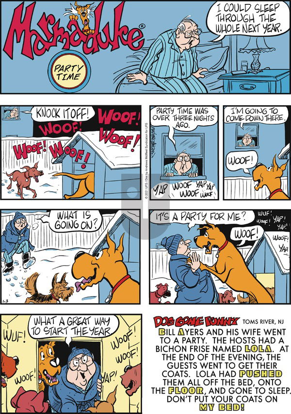 Marmaduke on Sunday January 3, 2021 Comic Strip