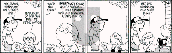 FoxTrot on Monday August 15, 1988 Comic Strip