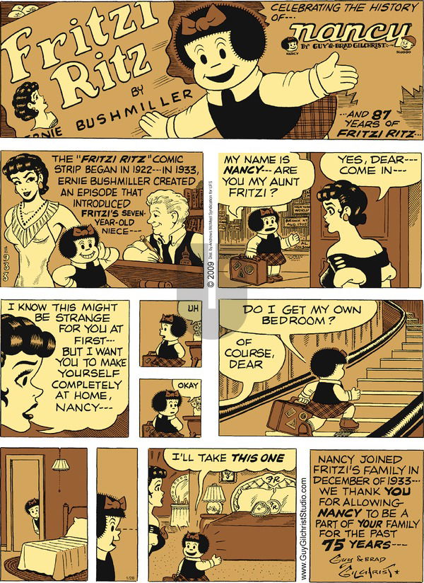 Nancy on Sunday January 28, 2018 Comic Strip
