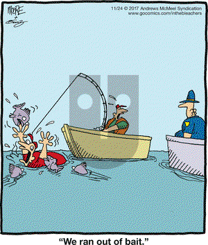 In the Bleachers on Friday November 24, 2017 Comic Strip