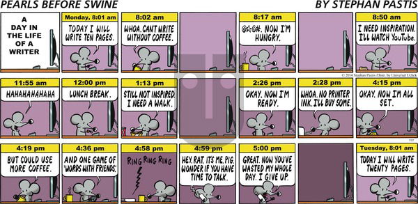 Pearls Before Swine on Sunday July 27, 2014 Comic Strip