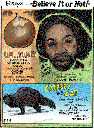 Ripley's Believe It or Not on Monday May 13, 2013 Comic Strip