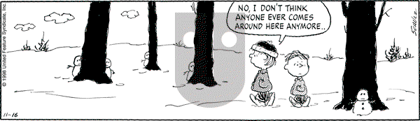 Peanuts - Monday November 16, 1998 Comic Strip