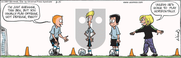 Cleats - Saturday March 31, 2007 Comic Strip