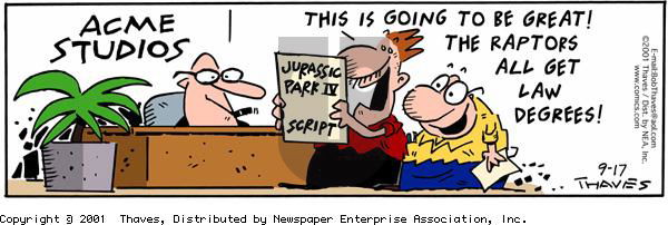 Frank and Ernest on Monday September 17, 2001 Comic Strip