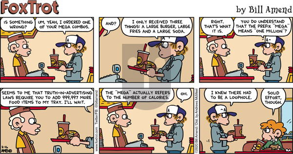 FoxTrot on Sunday February 16, 2020 Comic Strip