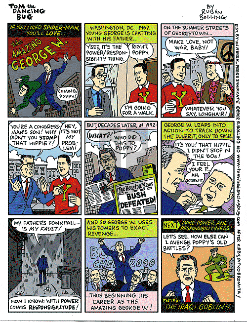 Tom the Dancing Bug on Saturday August 17, 2002 Comic Strip
