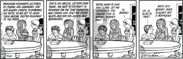 Doonesbury on Thursday September 25, 1980 Comic Strip